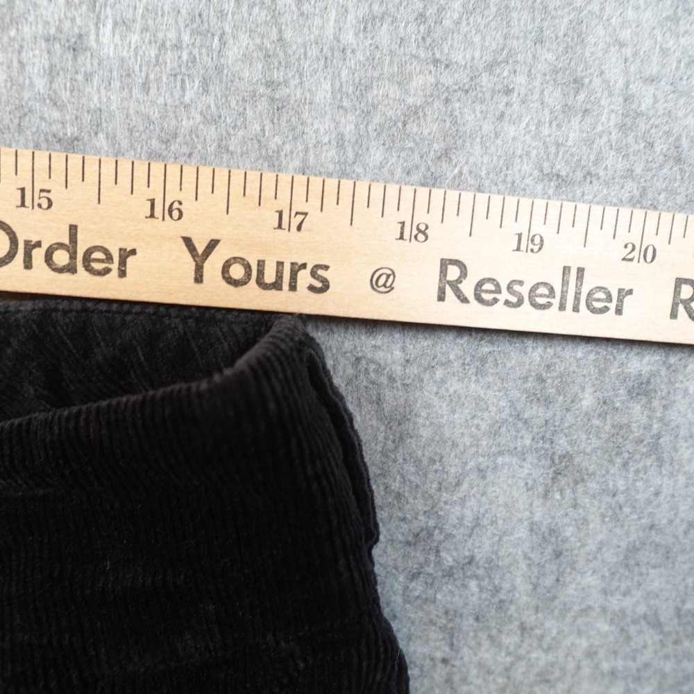 Anthropologie Maeve Pants Womens 18W Colette Corduroy Cropped Wide Leg Black - Picture 8 of 14
